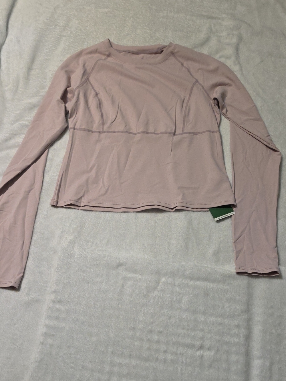 Nwt HALARA Long Sleeve Crop Top in Dusty Pink #603